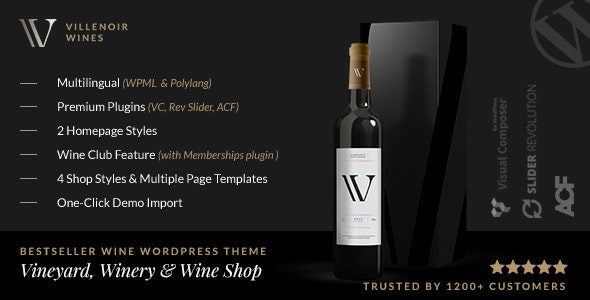 Villenoir GPL – Vineyard, Winery & Wine Shop v.5.7 Download