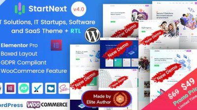 StartNext GPL v.4.5 – IT Startups WordPress Theme Download