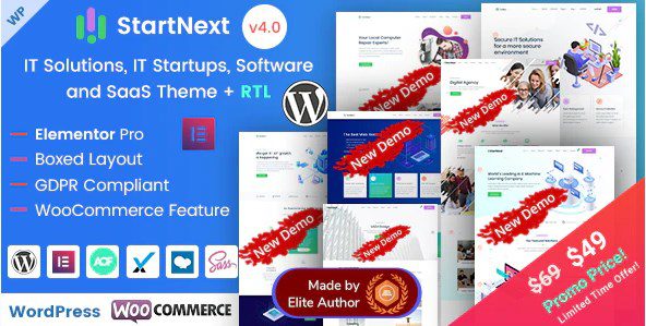 StartNext GPL v.4.5 – IT Startups WordPress Theme Download