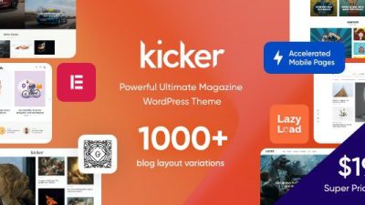 Kicker GPL v.1.3.4 – Multipurpose Blog Magazine WordPress Theme Download