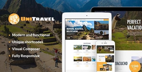 UniTravel GPL v.1.2.4 – Travel Agency & Tourism Bureau WordPress Theme Download