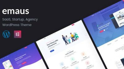 Emaus Nulled SaaS App and Startup Elementor Theme Download