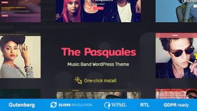 The Pasquales Nulled Music Band, DJ and Artist WP Theme Download