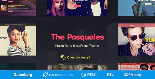 The Pasquales Nulled Music Band, DJ and Artist WP Theme Download
