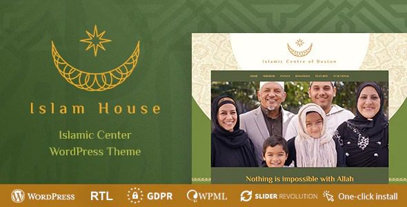 Islam House Nulled Mosque and Religion WordPress Theme Download