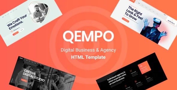 Qempo GPL v.1.2.0 – Digital Agency Services WordPress Theme Download