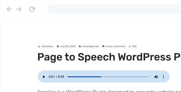 Speaker GPL – Page to Speech Plugin for WordPress v.3.3.3 Download