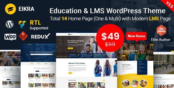 Eikra Education – Education WordPress Theme v.4.4.1 Download