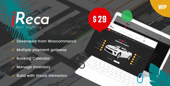 Ireca – Car Rental Boat, Bike, Vehicle, Calendar WordPress Theme v.1.4.1 Download