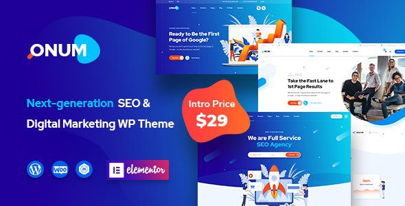 Onum – SEO & Marketing Elementor WordPress Theme v1.2.7 Download