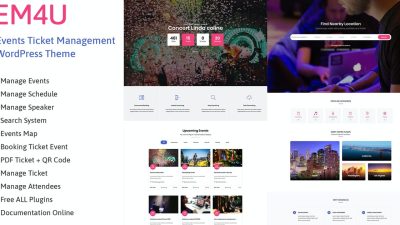 EM4U – Events WordPress Theme for Booking Tickets v1.4.8 Download