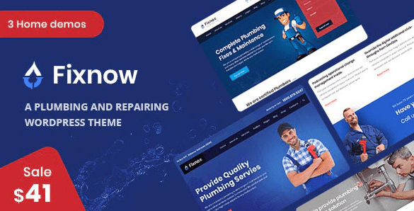 Fixnow v.2.1 – A Perfect Plumbing WordPress Theme Download