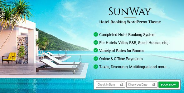 Sunway – Hotel Booking WordPress Theme v4.0 Download