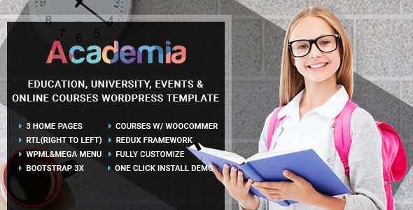 Academia v3.7 – Education Center WordPress Theme Download