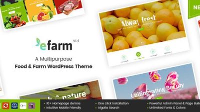 eFarm – A Multipurpose Food & Farm WordPress Theme v.1.6.0 Download