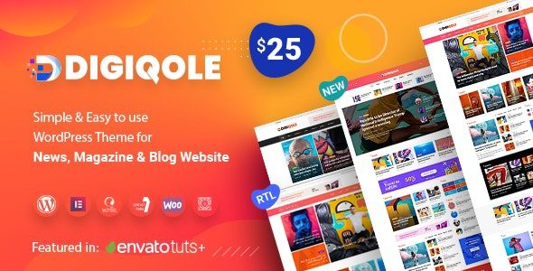 Digiqole v.2.0.1 – News Magazine WordPress Theme Download