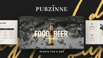 Pubzinne v1.0.1 – Sports Bar WordPress Theme Download