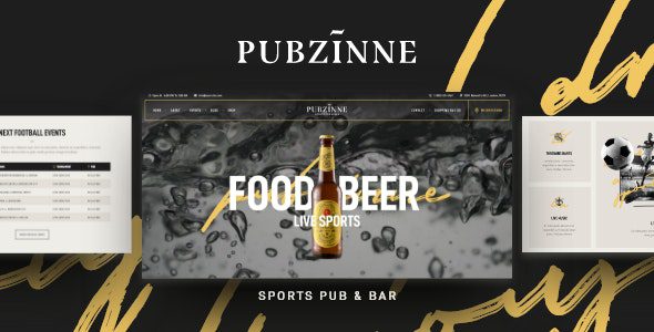 Pubzinne v1.0.1 – Sports Bar WordPress Theme Download