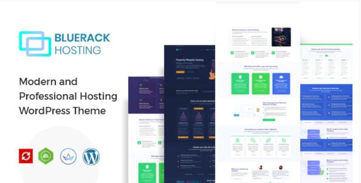Bluerack 2.0 – Modern Hosting WordPress Theme Download