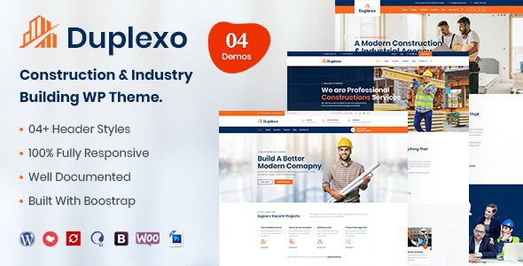 Duplexo v.3.4 – Construction Renovation WordPress Theme Download