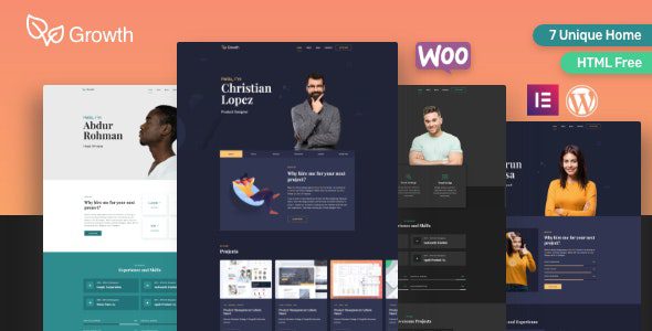 Growth – Personal Portfolio Theme v1.9.1 Download