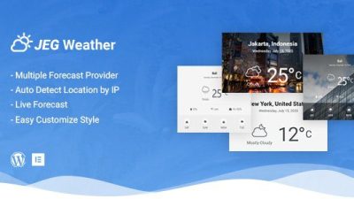 Jeg Weather Forecast WordPress Plugin – Add Ons for Elementor and WPBakery Page Builder v.1.0.2