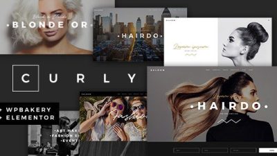 Curly v.2.6.0 – A Stylish Theme for Hairdressers and Hair Salons GPL