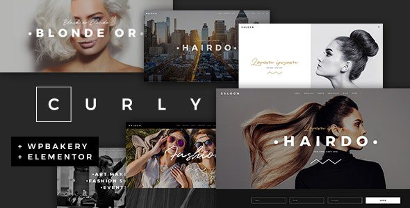 Curly v.2.6.0 – A Stylish Theme for Hairdressers and Hair Salons GPL