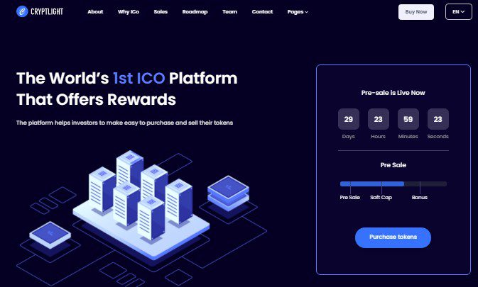 Cryptlight - ICO Landing Page WordPress Theme Nulled