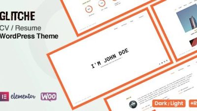 Glitche CV Resume Theme Download Nulled