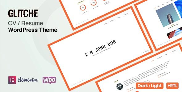 Glitche CV Resume Theme Download Nulled
