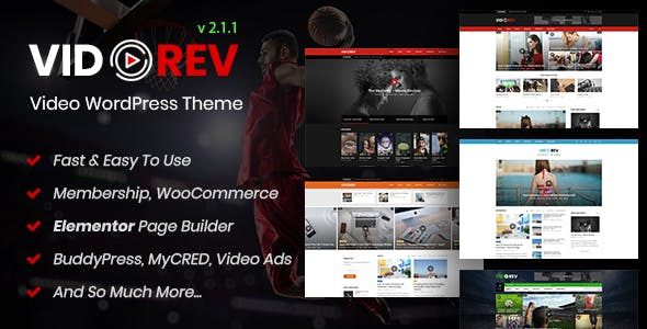 VidoRev v2.9.9.9.9.1 – Video WordPress Theme Download