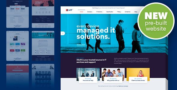 Nanosoft Nanosoft - WP Theme for IT Solutions and Services Company Nulled