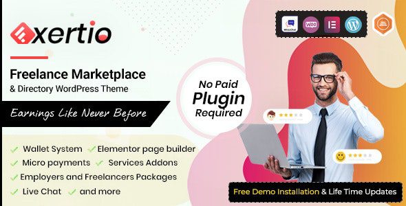 Exertio – Freelance Marketplace WordPress Theme v.1.0.10 Download