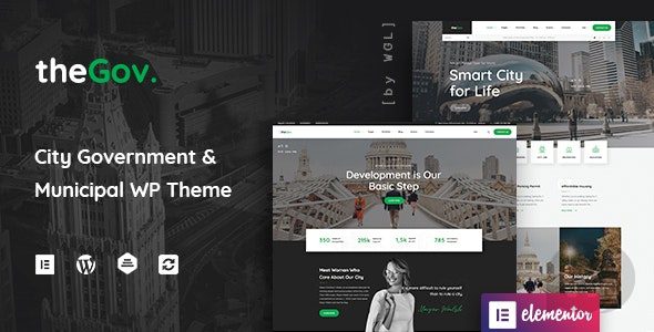 TheGov v1.2.1 – Municipal and Government WordPress Theme Download