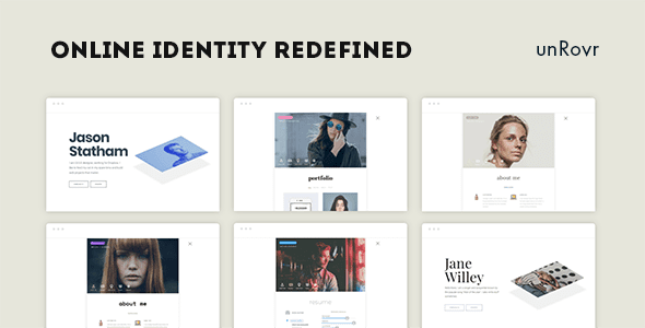 unRovr – Animated vCard & Resume WordPress Theme v1.2.1 Download