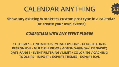 Calendar Anything | Show any existing WordPress custom post type in a calendar v2.27 Download