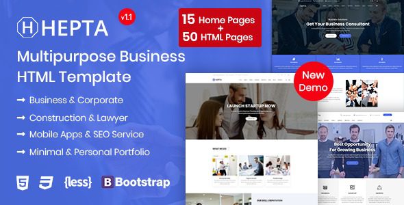 Hepta - Multipurpose Business WordPress Theme Nulled Download