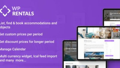 WP Rentals Nulled v3.4 – WordPress Room Booking Template