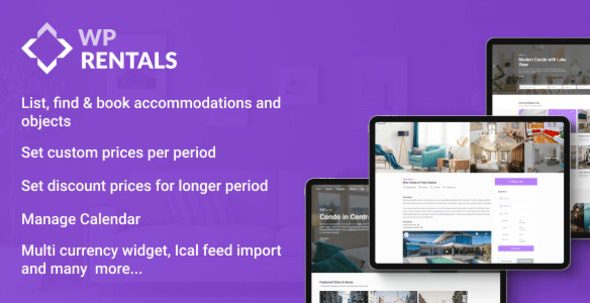 WP Rentals Nulled v3.4 – WordPress Room Booking Template