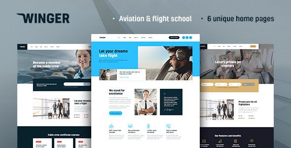 Winger – Aviation & Flight School WordPress Theme v1.0.5 Download