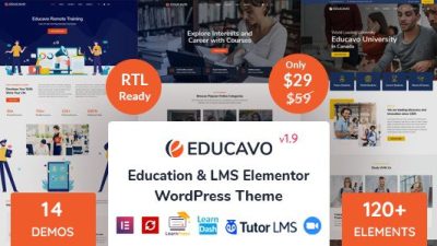 Educavo – Online Courses & Education WordPress Theme v2.8.2 Download
