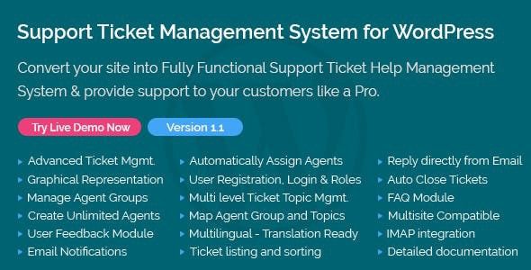 Support Ticket Management System for WordPress v1.4 Download