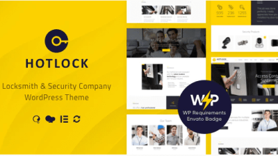HotLock Nulled v1.3.4 | Locksmith & Security Systems WordPress Theme + RTL