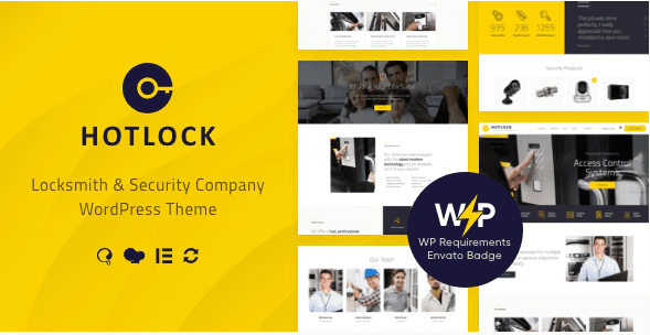 HotLock Nulled v1.3.4 | Locksmith & Security Systems WordPress Theme + RTL