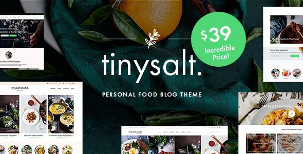 Tinysalt-Personal-Food-Blog-Wordpress-Theme-Nulled-Download