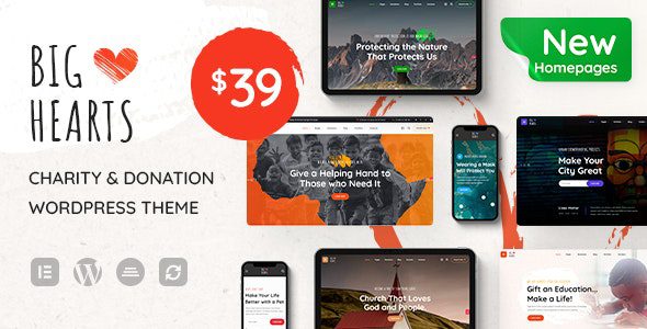 BigHearts – Charity & Donation WordPress Theme v.1.1.4 Download