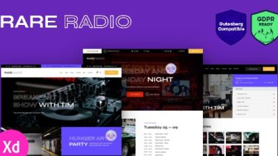 Rare Radio Online Music Radio Station & Podcast WordPress Theme v1.0.5 Download