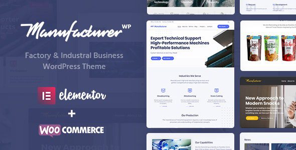 Manufacturer v1.3.5 – Factory and Industrial WordPress Theme Download