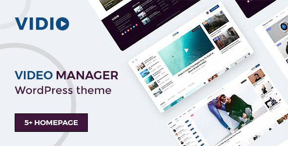 Vidio – Video Manager WordPress theme v1.1.8 Download